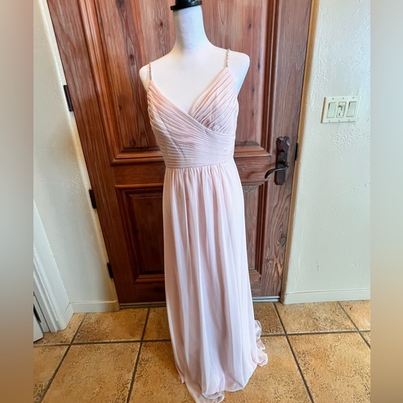 NWTLux Chiffon Beaded Straps Flowy Dress - Picture 3 of 16